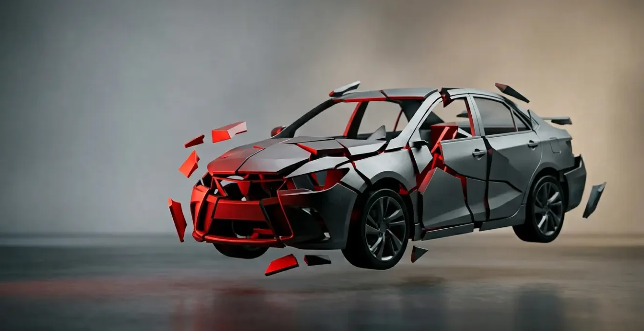 Document d'assurance automobile avec zones masquées évoquant les clauses d'exclusion de garantie