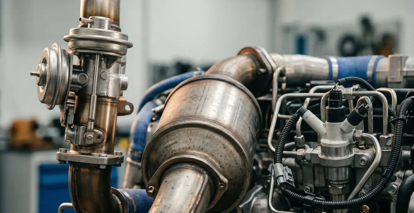 Système de dépollution automobile diesel moderne avec composants anti-pollution