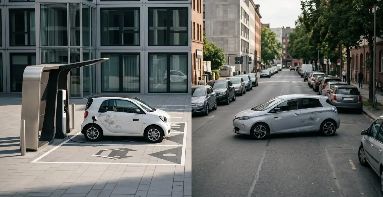 Illustration comparative des deux systèmes d'autopartage en milieu urbain